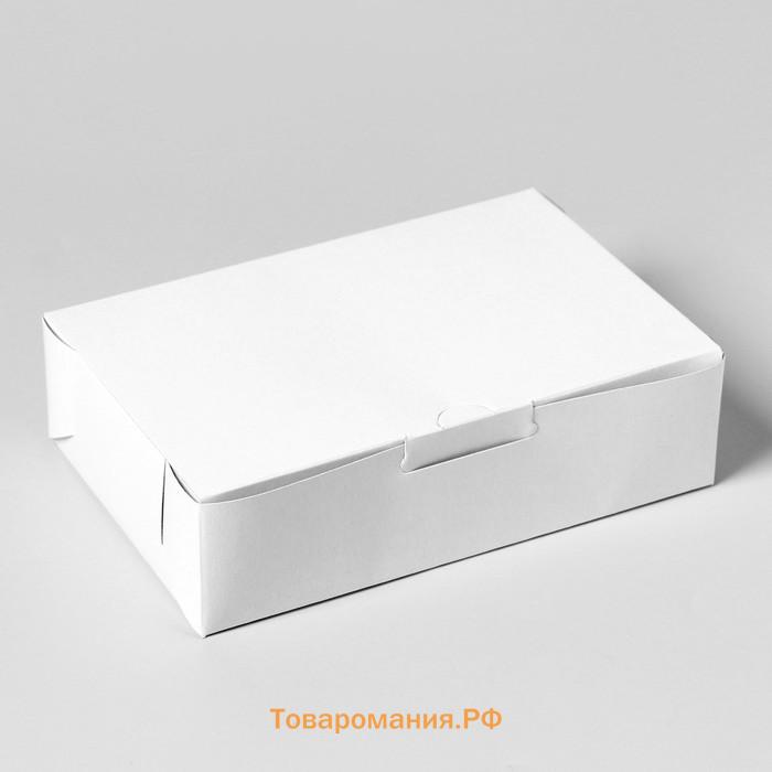 Коробка с замком, белая,15 х 10 х 4 см