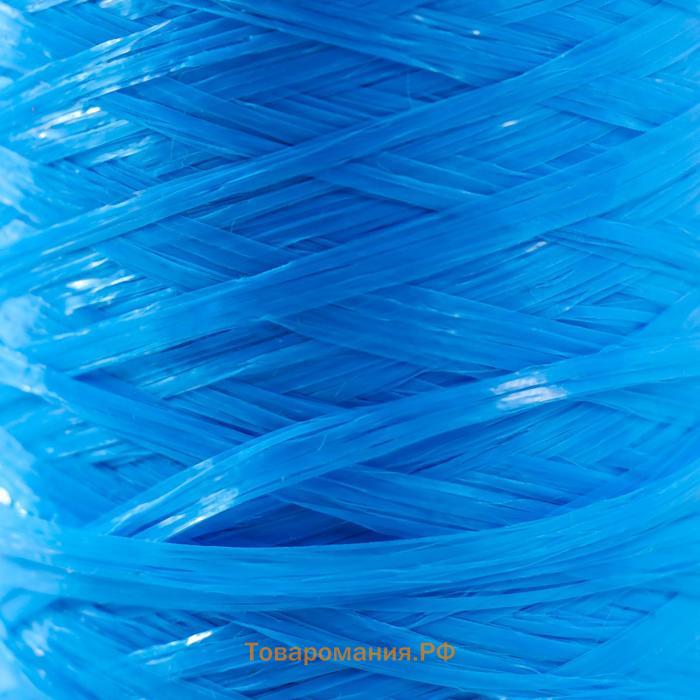 Пряжа "Для вязания мочалок" 100% полипропилен 400м/100±10 гр в форме цилиндра (василёк)