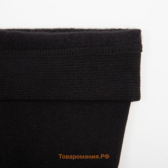 Колготки женские Elegazzi Velour 500 den микрофибра с начёсом, цвет чёрный, размер 2/3