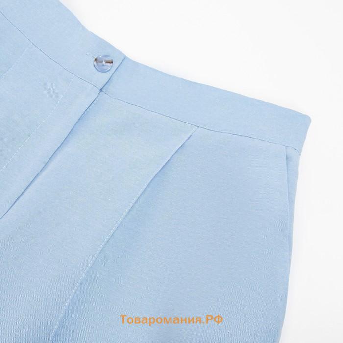 Костюм женский (блузка, шорты) MINAKU: Casual Collection цвет голубой, размер 48