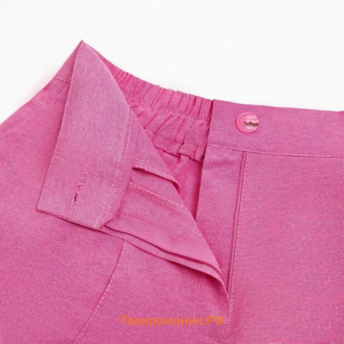 Костюм женский (рубашка, шорты) MINAKU: Casual Collection цвет розовый, размер 46