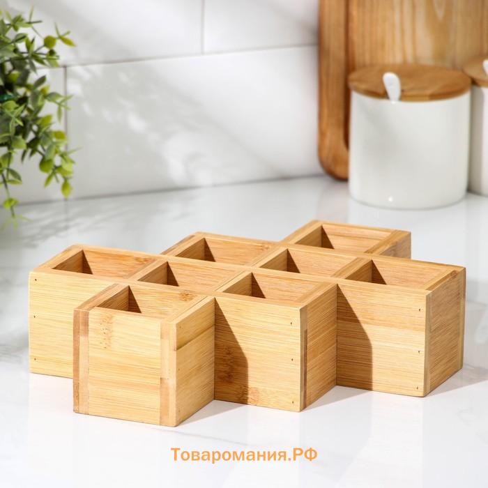 Подставка для бутылок вина , 24.5×17×6.2 см, бамбук