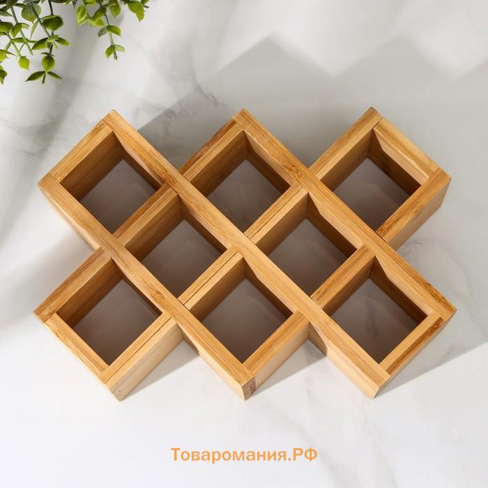 Подставка для бутылок вина , 24.5×17×6.2 см, бамбук