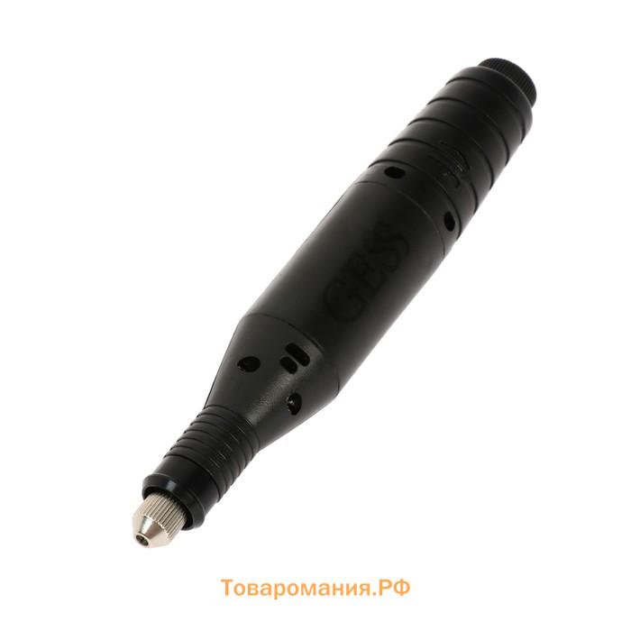 Аппарат для маникюра GESS-645 Black Nail, 18 Вт, 6 насадок, 15000 об/мин, 220 В, чёрный