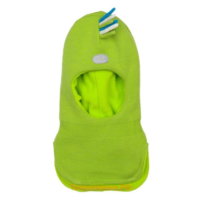 Шапка-шлем для мальчика , размер 48, цвет светло-зелёный