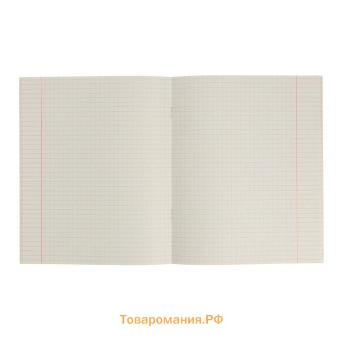 Тетрадь предметная "Кирпич" 40 листов в клетку "Геометрия", бумажная обложка, блок №2