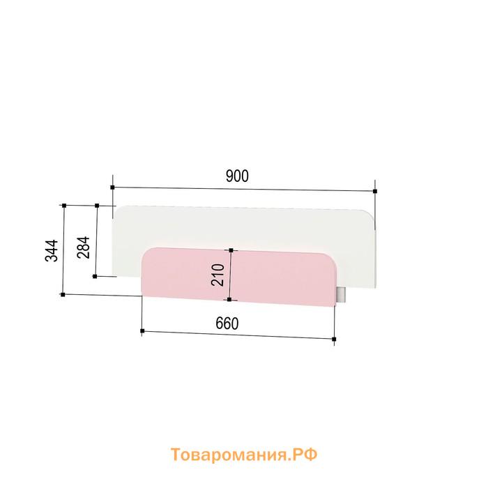 Бортик защитный «Зефир», 900 × 50 × 350 мм, цвет дуб эльза / розовый