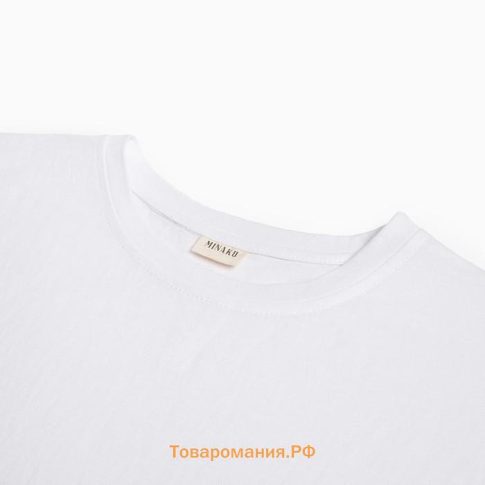 Костюм женский (футболка, шорты) MINAKU: Casual collection цвет белый, размер 44