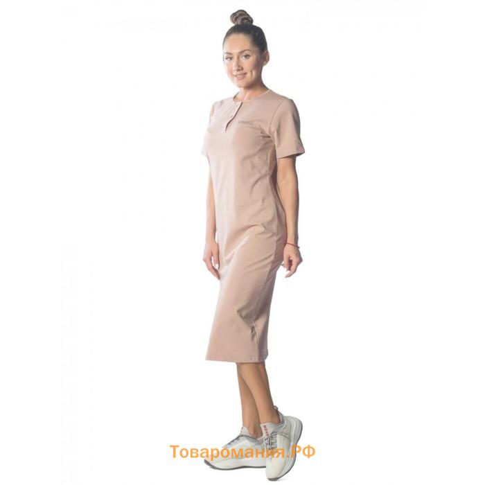 Платье женское « СИЯЙ», размер 44, цвет светло-коричневый