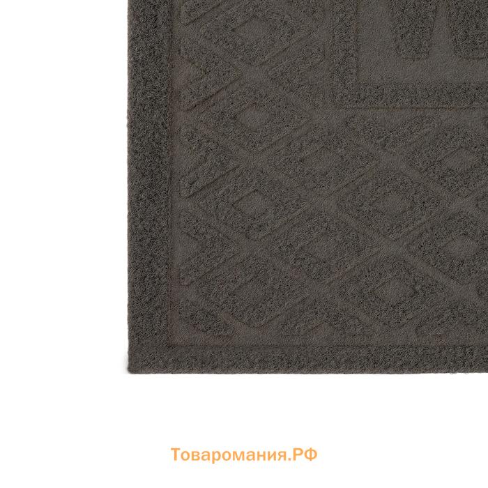 Коврик придверный  Welcome, ромбы, влаговпитывающий, без окантовки, 38×58 см, МИКС