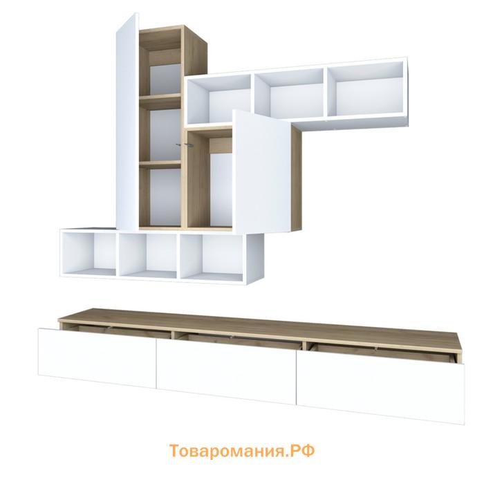 Гостиная подвесная Лойс, Дуб крафт золотой/Белый