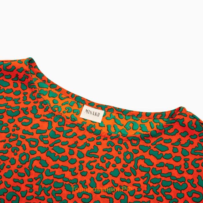 Платье женское MINAKU: Silk pleasure цвет оранжевый, размер 48