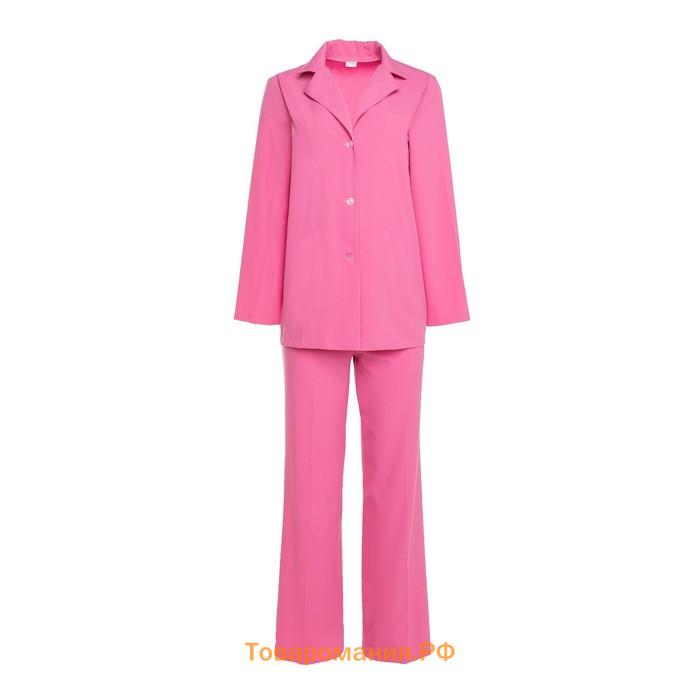 Костюм женский (жакет, брюки) MINAKU: Green trend цвет ярко-розовый, размер 42