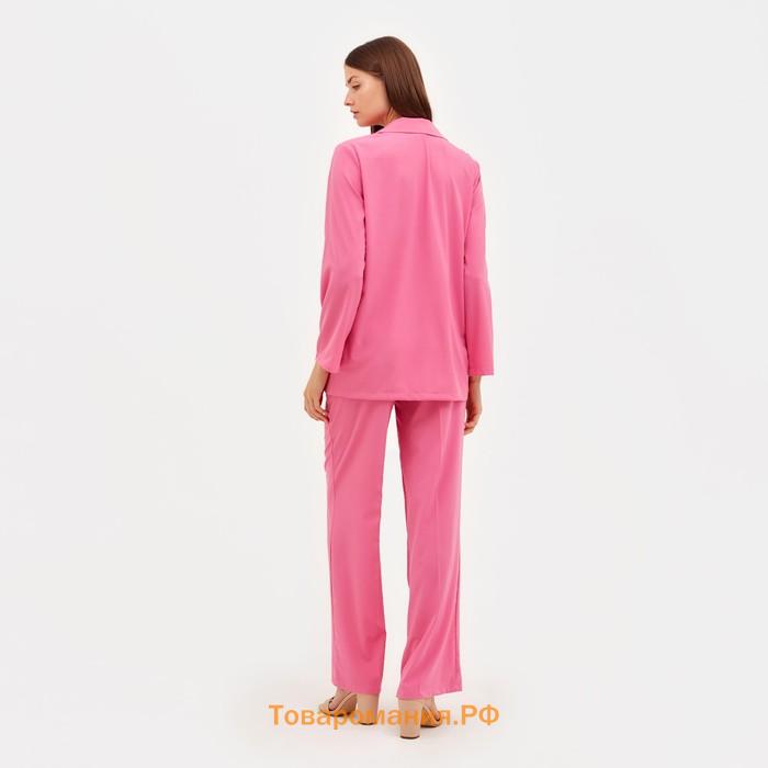 Костюм женский (жакет, брюки) MINAKU: Green trend цвет ярко-розовый, размер 44
