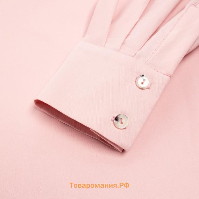 Костюм женский (рубашка, шорты) MINAKU: Oversize цвет тёмно-розовый, размер 42