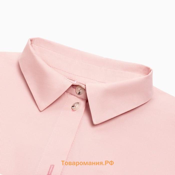 Костюм женский (рубашка, шорты) MINAKU: Oversize цвет тёмно-розовый, размер 48