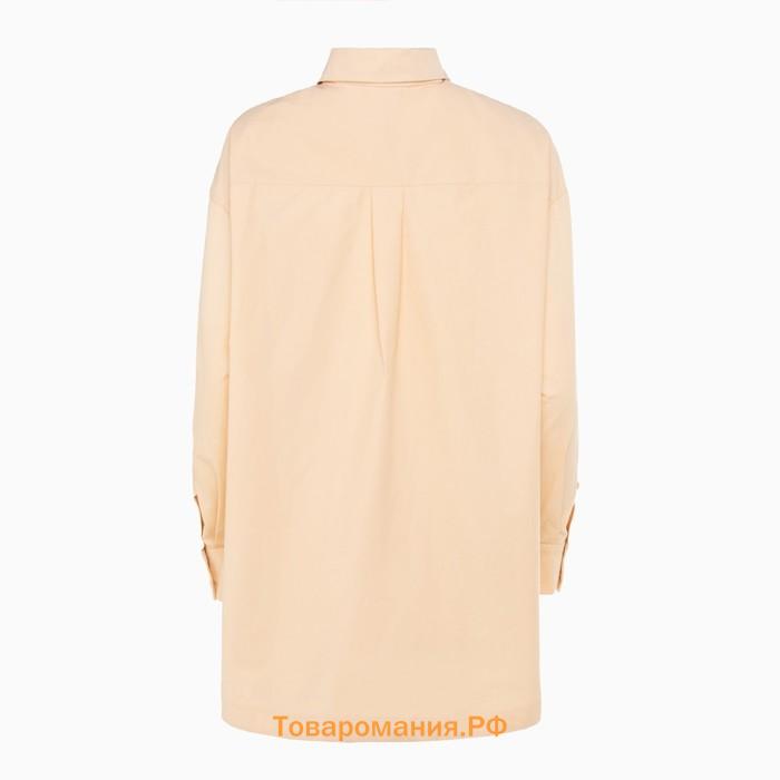 Костюм женский (рубашка, шорты) MINAKU: Oversize цвет бежевый, размер 42