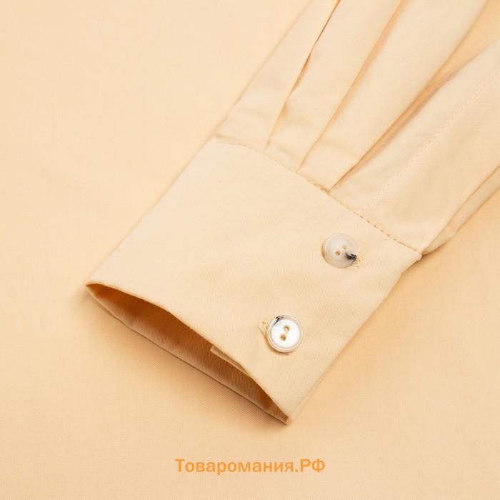 Костюм женский (рубашка, шорты) MINAKU: Oversize цвет бежевый, размер 44