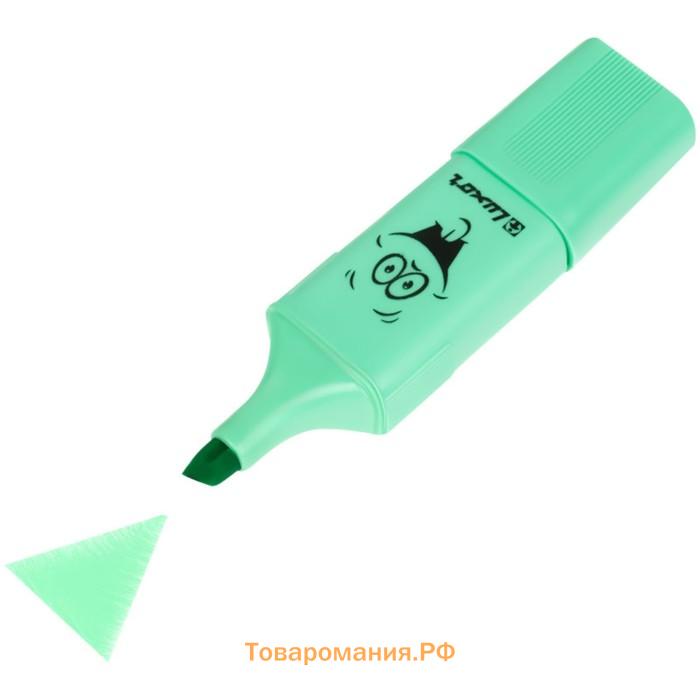 Маркер текстовыделитель Luxor Eyeliter Pastel, 1.0-4.5 мм, чернила на водной основе, пастельный зелёный