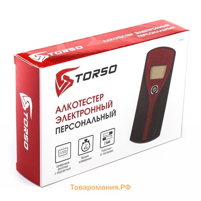 Алкотестер TORSO, ЖК-экран, LED подсветка, красный