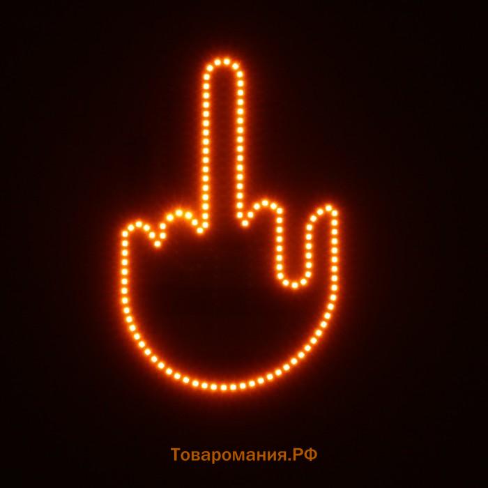 Светодиодная табличка на стекло, 12 В, 3 изображения, красная, пульт, провод 15 см