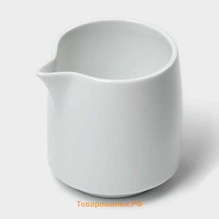Молочник Magistro White gloss, 250 мл, фарфор, белый
