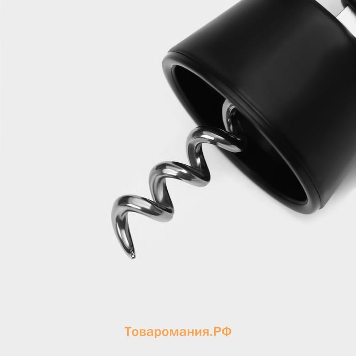 Штопор Magistro Vantablack, 17.7×7 см, чёрный