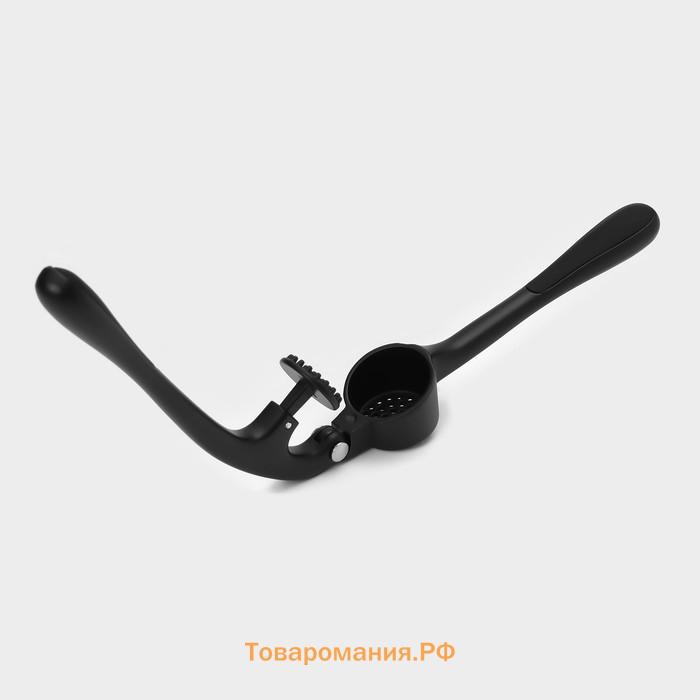 Пресс для чеснока Magistro Vantablack, 16.5×4.5 см, чёрный