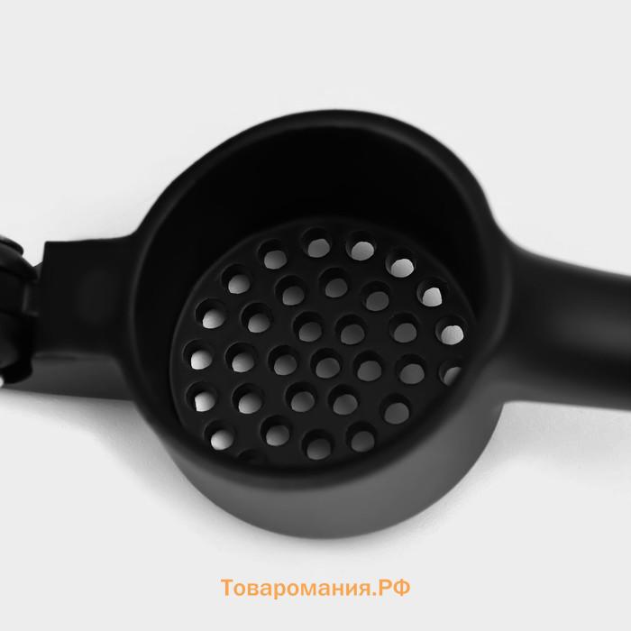 Пресс для чеснока Magistro Vantablack, 16.5×4.5 см, чёрный
