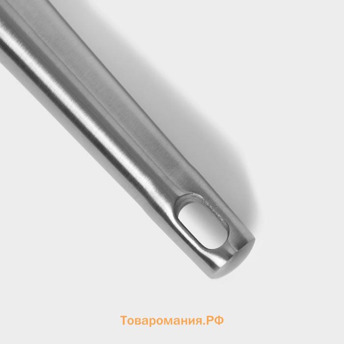 Лопатка из нержавеющей стали перфорированная Magistro, 38×8 см, Luxe, серебристая
