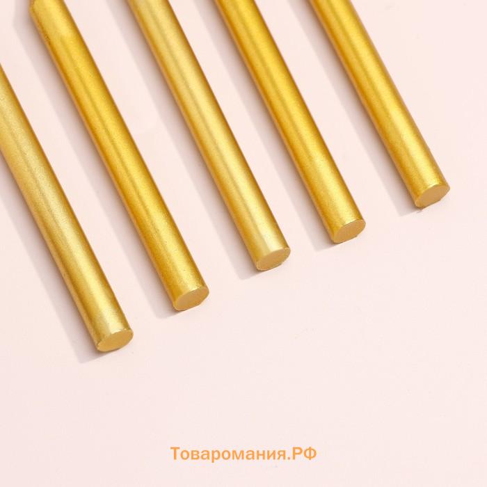 Свеча для торта «Спарк», 12 шт., 8 см, золотой металлик