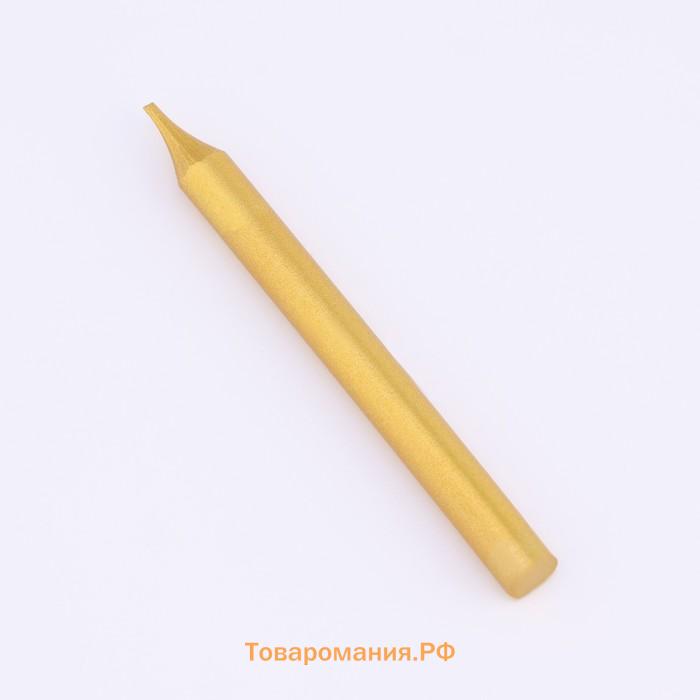 Свеча для торта «Спарк», 12 шт., 8 см, золотой металлик