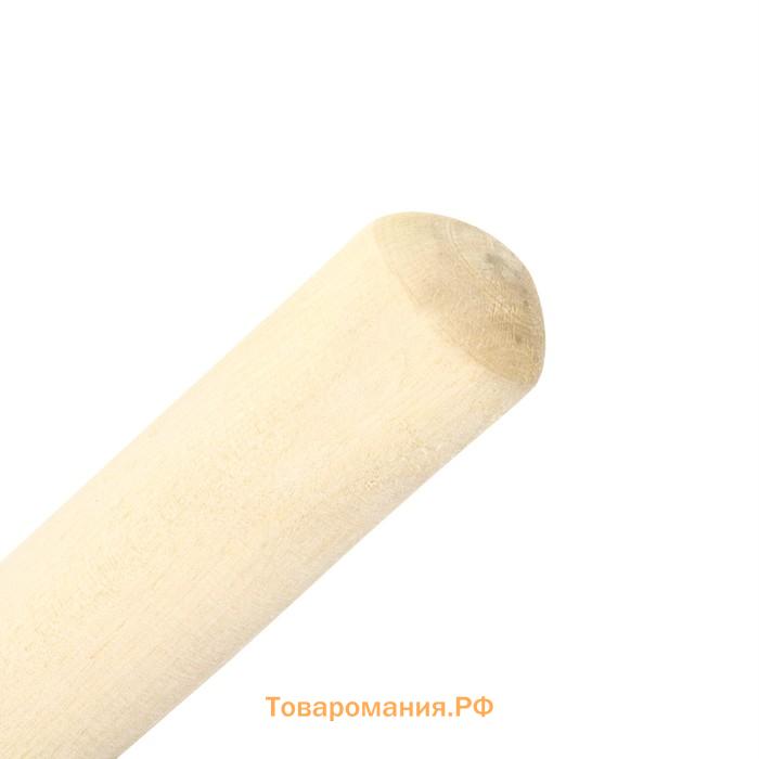 Лопата для уборки снега, пластиковый ковш 410×440 мм, оцинкованная планка, деревянный черенок, «Метель»