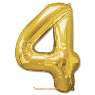Воздушный шар фольгированный 40" цифра 4
