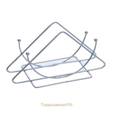 Салфетница «Полумесяц», 13,5×6×7,5 см, цвет серебряный