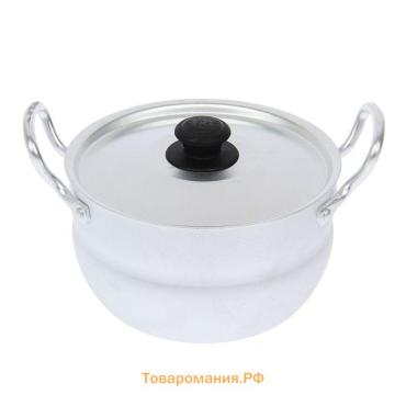 Кастрюля, 1.7 л, металлическая крышка, алюминий
