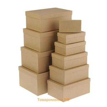 Набор коробок 10 в 1 «Крафт однотонный», 30.5×20×13 - 12×6.5×4 см