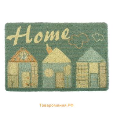 Коврик придверный  Home, грязезащитный, 37×58 см, МИКС