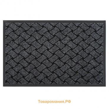 Коврик придверный влаговпитывающий «Крафт», 50×80 см, серый