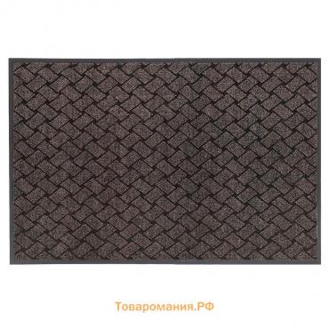 Коврик придверный влаговпитывающий «Крафт», 80×120 см, коричневый