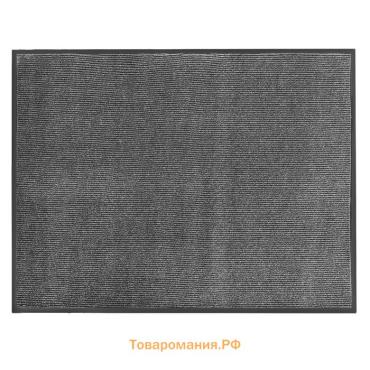 Коврик придверный влаговпитывающий, ребристый, «Комфорт», 90×120 см, серый