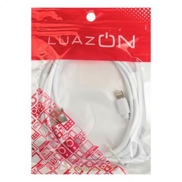 Кабель Luazon, Lightning - USB, 1 А, 1.5 м, белый