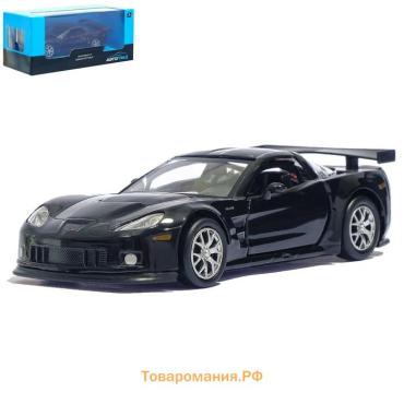 Машина металлическая CHEVROLET CORVETTE C6-R, 1:32, открываются двери, инерция, цвет чёрный