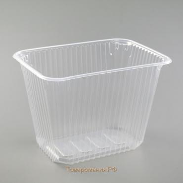 Контейнер пластиковый одноразовый «Юпласт», 2 л, 18,6×13,2×13 см, цвет прозрачный