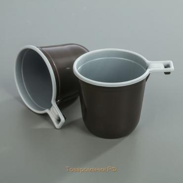Чашка пластиковая одноразовая кофейная, 200 мл, цвет микс