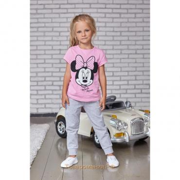 Футболка Disney "Minnie Mouse", рост 122-128 (34), розовый МИКС