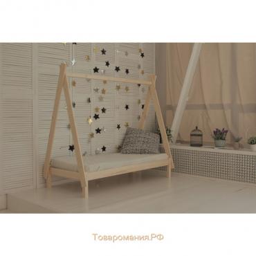 Детская кровать «Вигвам», 700×1600, массив сосны, без покрытия