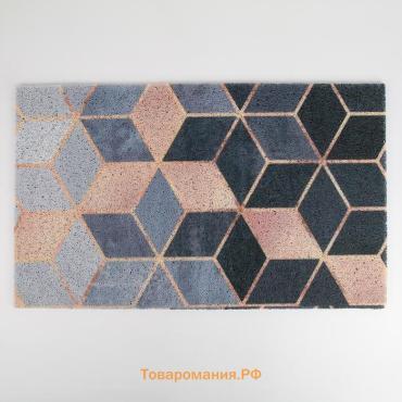 Коврик придверный  «Бурлеск», грязезащитный, вырезной, 45×75 см