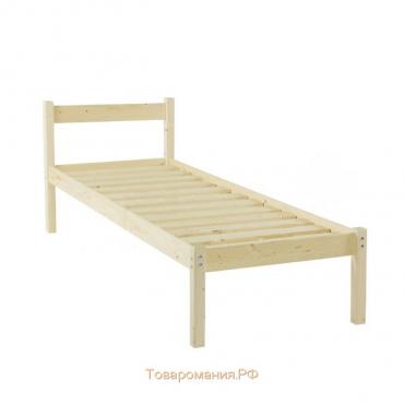 Односпальная кровать «Т1», 800×1600, массив сосны, без покрытия