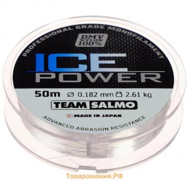 Леска монофильная Team Salmo ICE POWER, диаметр 0.18 мм, тест 2.6 кг, 50 м